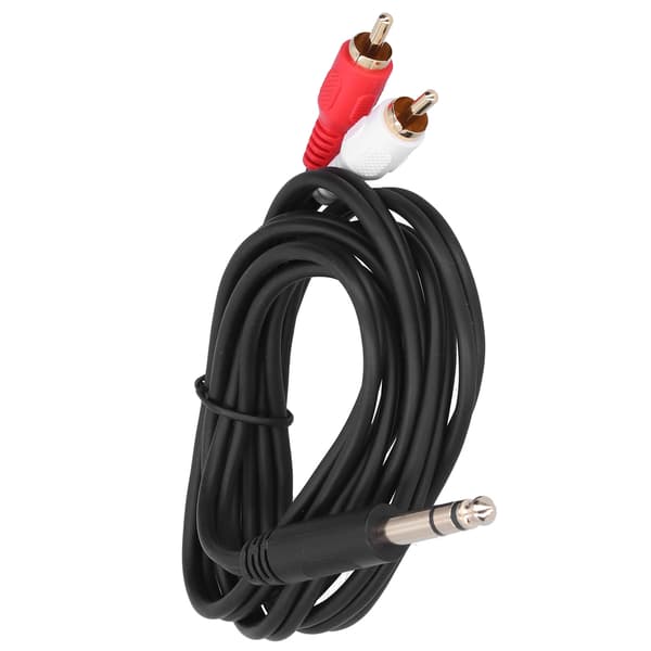 6,35 mm til Dobbelt RCA Stereo Han Audio Y Splitter Kabel