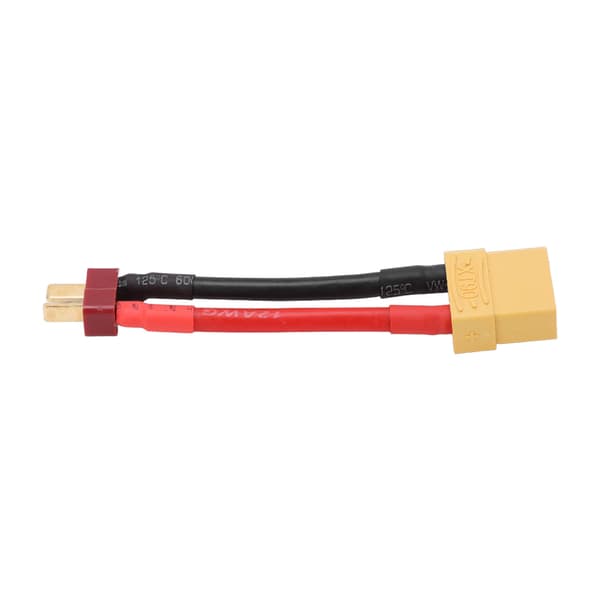 T-stik til XT90 hun-adapter med 12AWG 97mm kabel