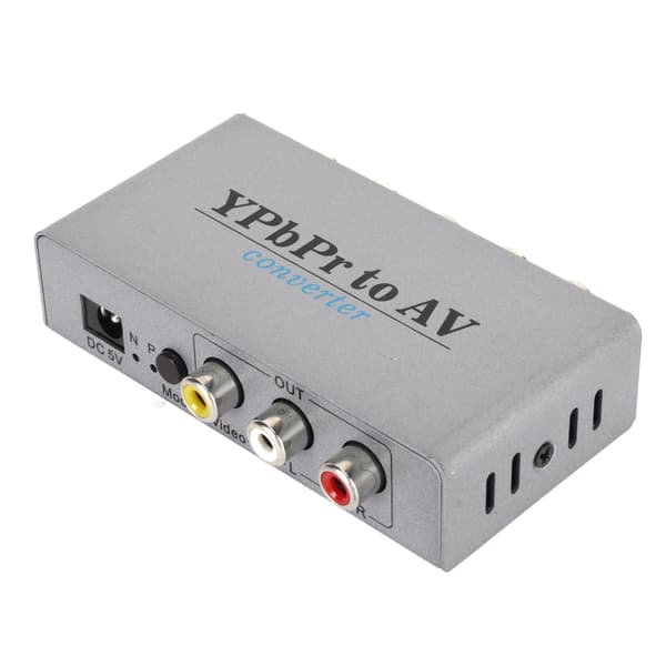 YPbPr til AV-konverter 1080P60 Videoopptak Komponent til CVBS-adapter med L R-lyd