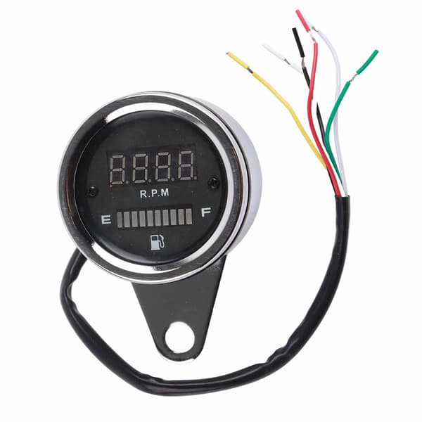 Motorcykel Digital Tacho Speedometer Måler 2 Luftguide Cylinder Modificeret Instrument