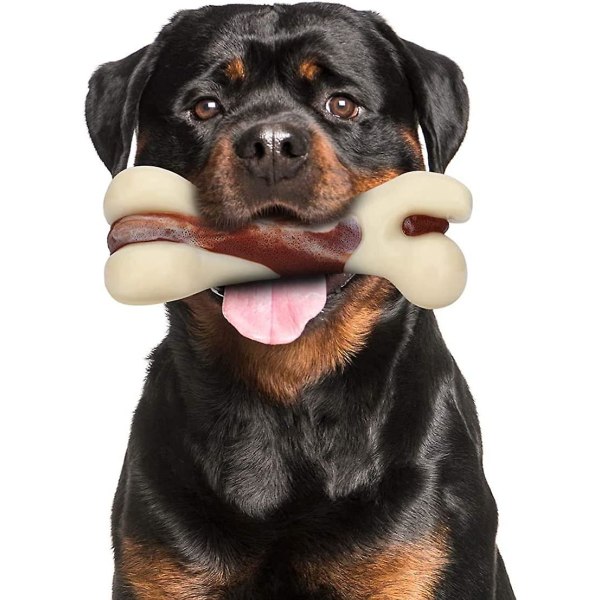 Koiran puruluu, kestävät luulelut aggressiivisille pureskelijoille, naudanlihamakuinen, interaktiivinen lelu pienille/keskikokoisille/suurille koirille (l)