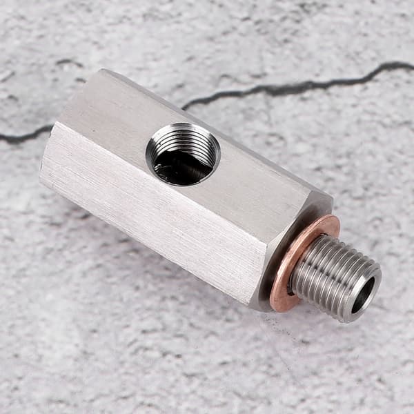 Turboadapter Oljetrykkssensor T-stykke 1/8in NPT Hun M9 Han & Hun