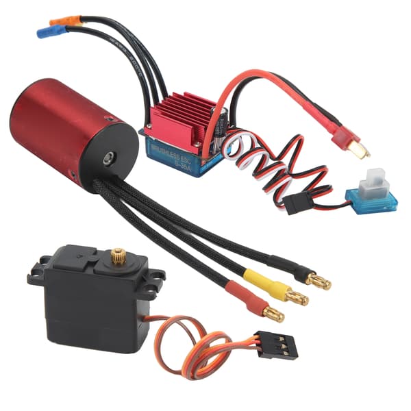 4500KV Borstlös Motor Kit 35A ESC Set 2.2KG Servo för 1/14 1/16 RC Bil
