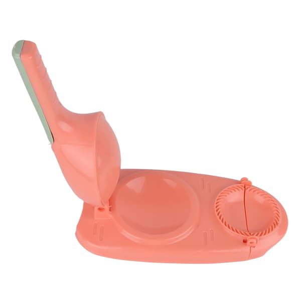 2-i-1 Dumpling Maker Press Sikker Plast Effektiv Manuell Form Hud Rosa