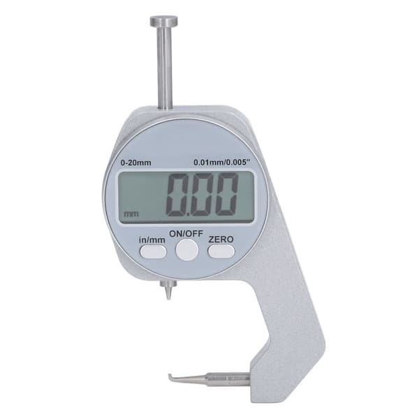 Digital tykkelsesmåler 0-20 mm rækkevidde buet spids mini-display