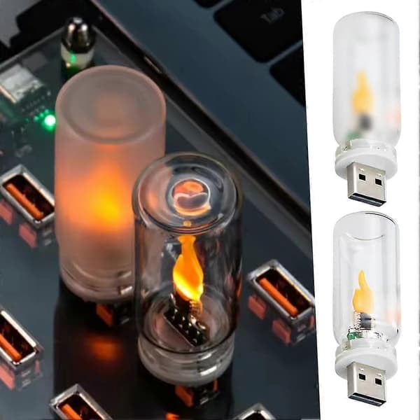 Retro bil USB-lys Bærbar USB-plug-in mini nattlys for bil B