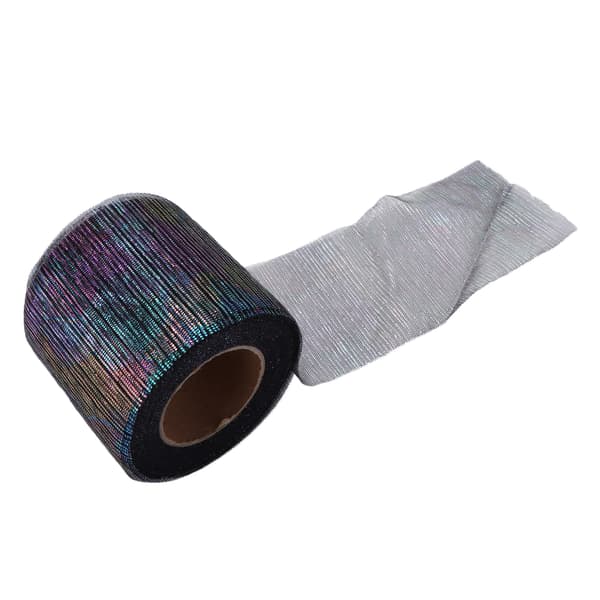 Tyllrull Symphony Line Mesh Roll Manuell DIY Hodeplagg Sløyfe Mesh Stoff Tilbehør Svart
