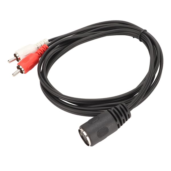5 Pin DIN Hun til 2 RCA Han Kabel Stærkt Greb Lydadapter til CD Afspiller VCR DVD 1,5 m