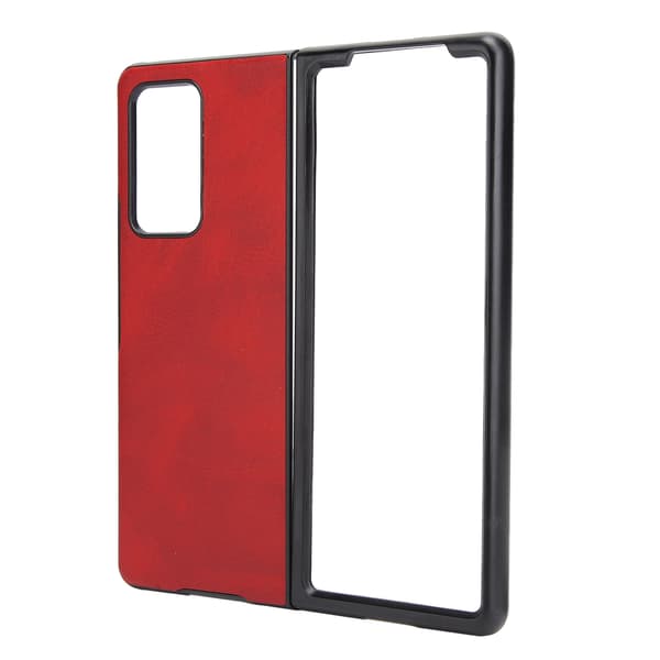 Stødsikkert læder telefoncover til Samsung Galaxy Z Fold 2 Rød