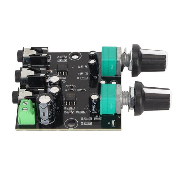 2-kanals stereo lydmixer board modul med hovedtelefonforstærker 5-12V DC input enkelt output