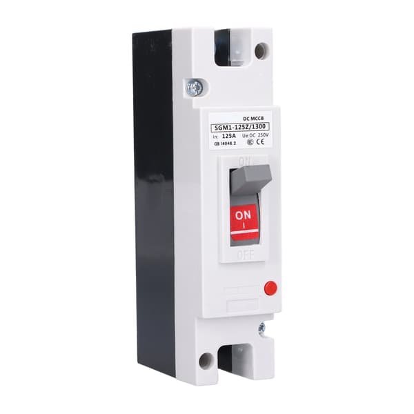 Solcellsbatteriskydd 125A 250V DC MCCB 1P Strömbrytare Brytare Isolator Skydd