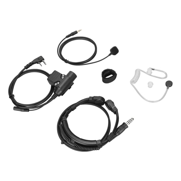 Kenwood TK3107 U94 PTT Fingermikrofon 7.1mm Uttrekkbart Halskontroll Headset