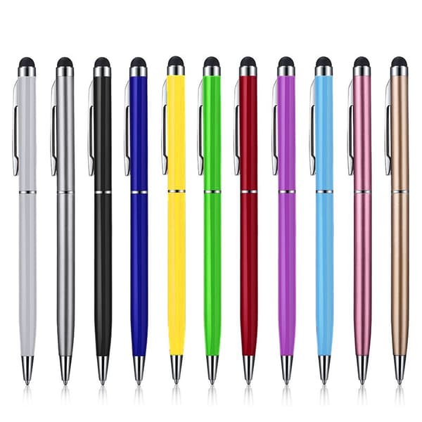 11 stk. Kapacitiv Touchscreen Kuglepen med Stylus Blød Touch 2 i 1 Stylus Kuglepen
