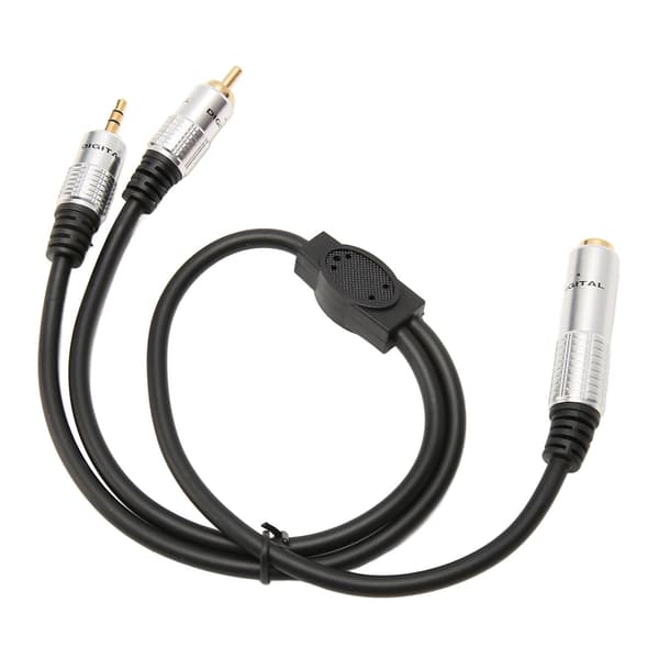 6,35 mm til 3,5 mm RCA-kabel hun til han forgyldt stik lydsplitterledning 0,5 m