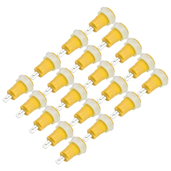 20 stk. Bananstik Binding Post Adapter Messing Svejsning Jordforbindelse Terminal 4mm 1KV 32A Gul