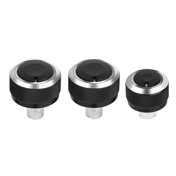 3st Aluminium AC Kontrollpanel Switch Knapp för Volkswagen Golf 5 MK5 2005 2009