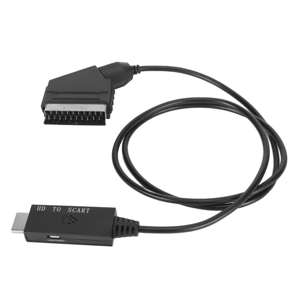 HDMI til SCART Konverterkabel PAL NTSC Støtte for TV VHS VCR DVD
