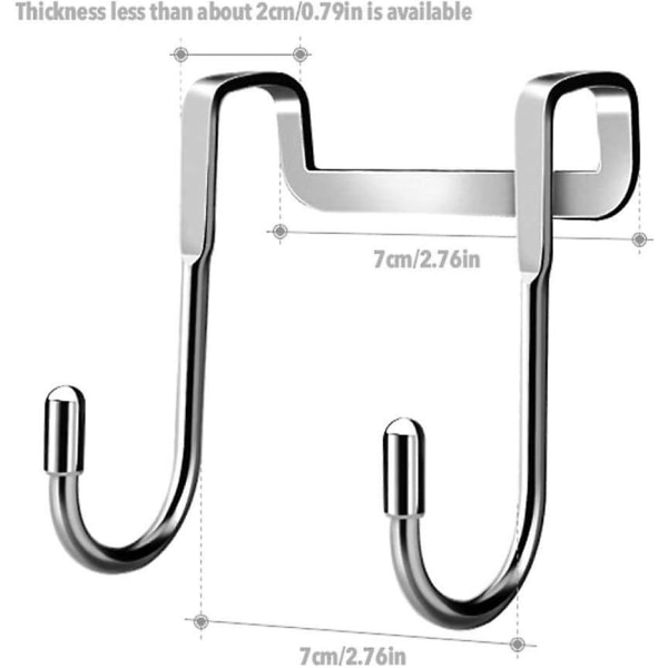 Solid S-formet krog 4 stk/pakke 304 rustfrit stål S-formede kroge Heavy Duty S-kroge Rack-kroge Bøjlekroge