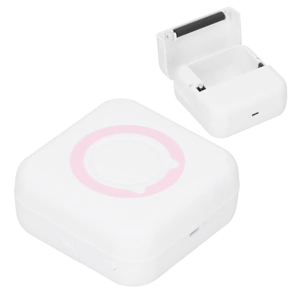 Mini Termisk Printer Trådløs Bluetooth Bærbar Label Maker 200dpi Pink