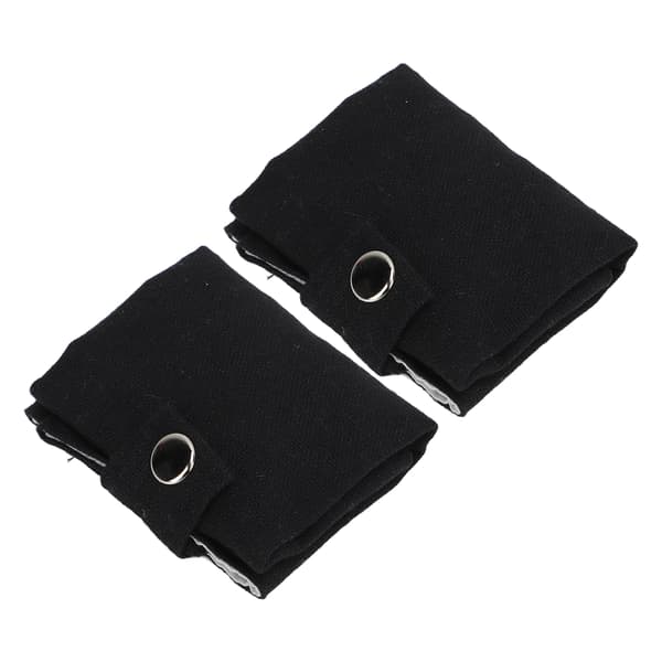 2PCS Camping Bestickväska Bärbar Canvas Organizer för 7PCS Bambu Bestickset Resa Svart
