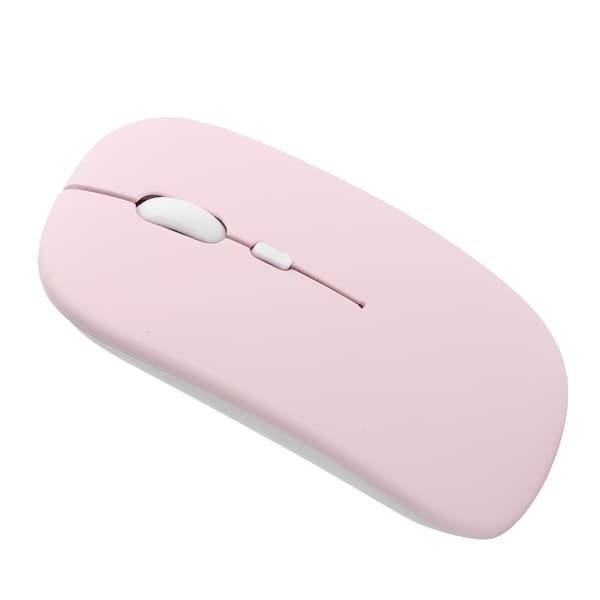 Pink Trådløs Bluetooth 5.0 Lydløs Mus 2.4GHz 2-tilstands Laptop Computertilbehør