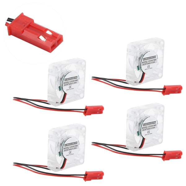 4 sett kjølevifte for Raspberry Pi 4B LED blått lys kjøler radiator datatilbehør deler separat vifte