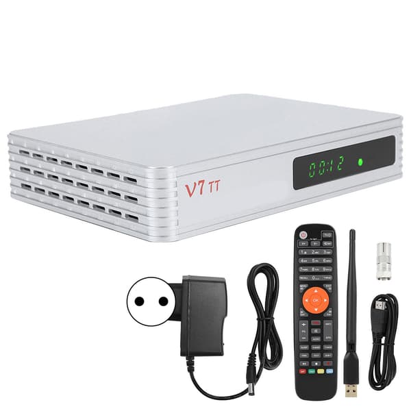Højkvalitets Set Top Box STB Udstyrstilbehør 100 240V Sølvgrå EU Support