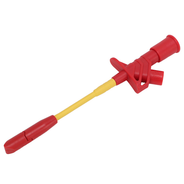 Mini Testhook Multimeter 4mm Rustfritt Stål Griperprobe Bilreparasjon J.30019 Rød