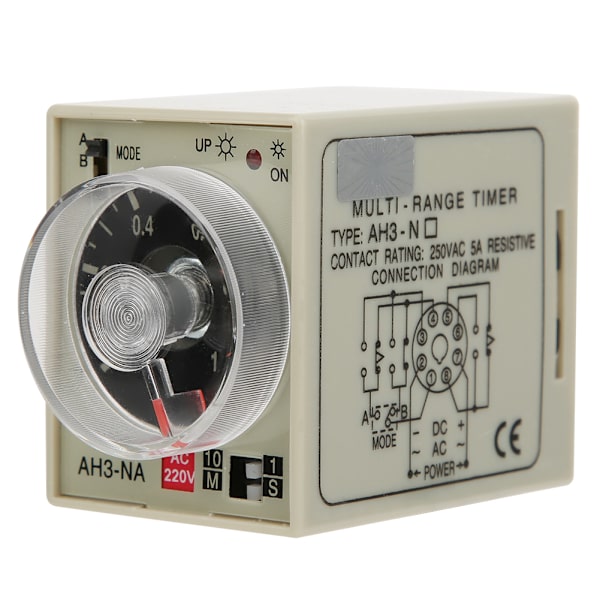 AH3 NA AC220V 50/60Hz Mini Multi Tidsperiode Justerbart On Delay Tidsrelæ A B Mode