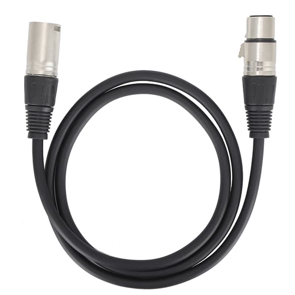 3-nastainen XLR-uros - XLR-naaras Balansoitu mikrofonikaapeli 1m 3.3ft Studioäänitys Live-ääni Musta