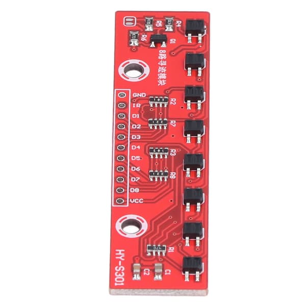 8-kanals infraröd detekteringssensor PCB 8-bitars detektor Hunt Board spårningsmodul