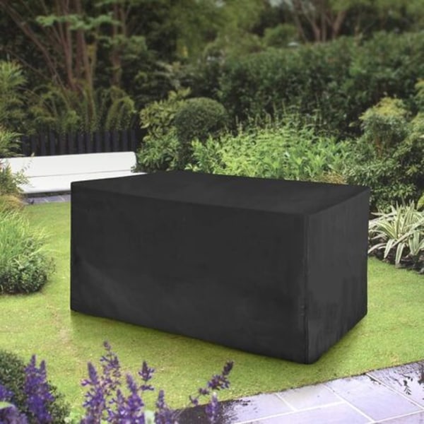 Vandtæt havemøbelbetræk 210D Oxford-dug UV-resistent rektangulært til terrassebord (200 x 160 x 70 cm)
