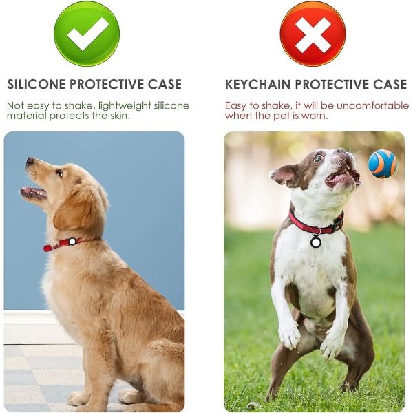 AirTag Silikon Hundhalsband För GPS-spårningslokalisering, Cover Kompatibel med Apple AirTag, Säkerhet Och Anti-förlust, Halsbandshållare För Hund eller Katt