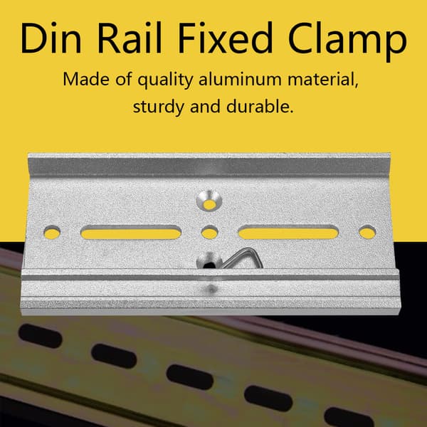 35 mm aluminium DIN-skena fast klämma för relämontering (#8)