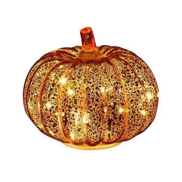 Twinkle LED-lysgresskar, tidsstyrt opplyste glitrende stjerneklare glassgresskar 16.5*14cm