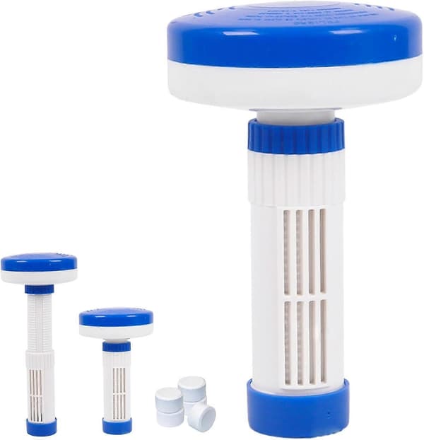 Justerbar PVC-klordispenser til spabad, bromdispenser med skala, multifunktionel flydende klordispenser til pool, spa og mere
