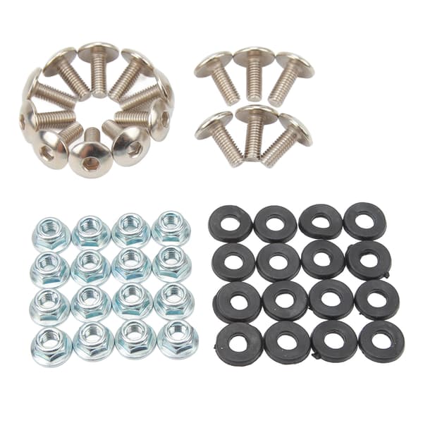 16 Sett M6 Skjermbolt Skive Mutter Skrue Kit for 50cc 70cc 90cc 110cc 125cc ATV Quad 4-hjuling