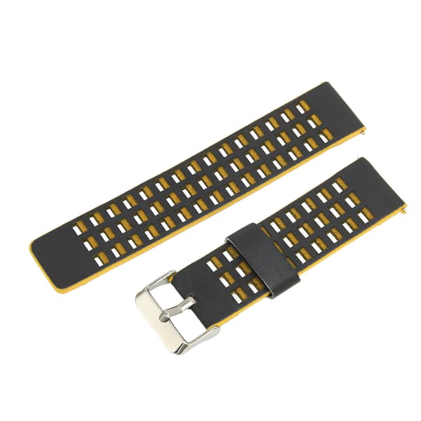 Realme Watch 2 22mm Læder Udskiftningsrem Sort Gul