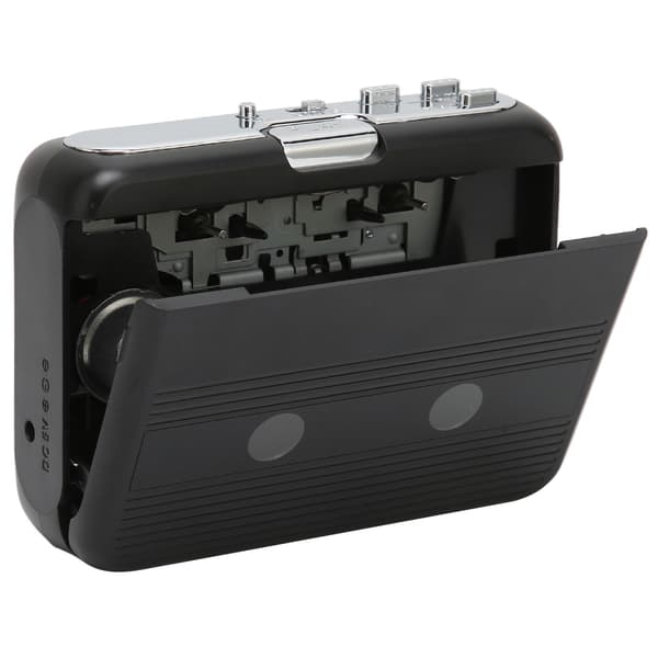 TON007B Bluetooth-kassettspiller med automatisk revers stereo hodetelefonfunksjon svart
