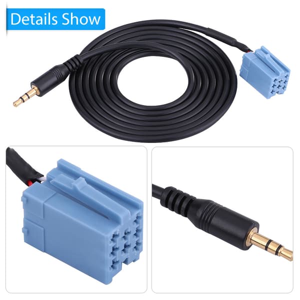 3,5 mm Bil AUX Input Audio Musik Adapterkabel Til /Golf/Passat B5/Bora//Blaupunkt