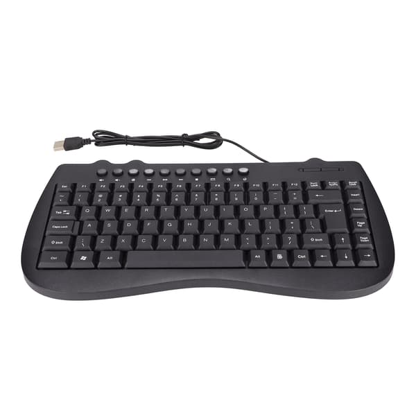 95 Tasters Kablet Mini USB Desktop Computer Lydløs Ultratynd Multimedie Lille Sprog Tastatur