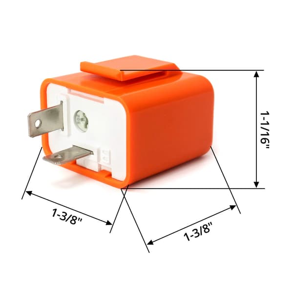 Universal 12V 2-pin flasher relay, motorcycle LED turn signal indicator flasher relay speed adjustable, 2 pcs