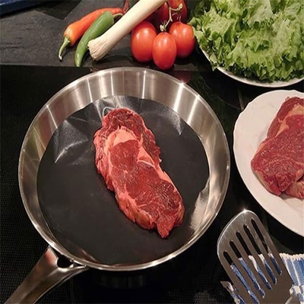 2 STK Gjenbrukbar Non-Stick 40 cm Rund Grillmatte