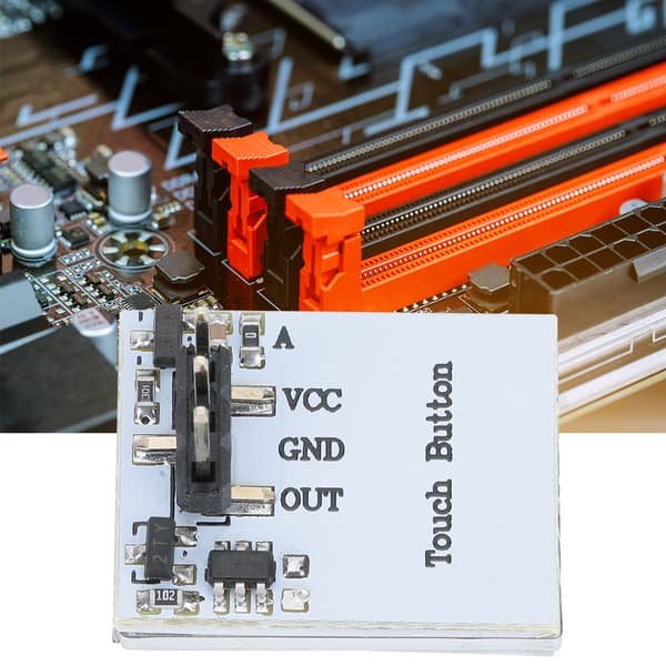 2 stk. HTTM 2,7V-6V Kapacitiv Anti-Interferens Touch Switch Knap Modul Rød