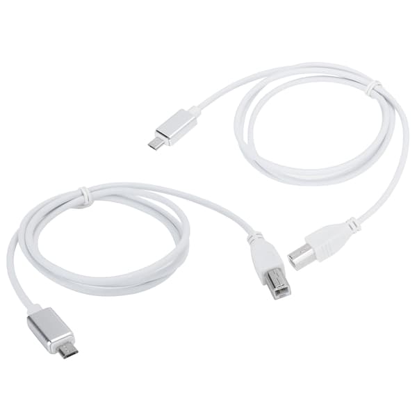 2 st V8 Elektrisk Piano MIDI-kabel Micro USB till B-typ Kompatibel Surfplatta PC