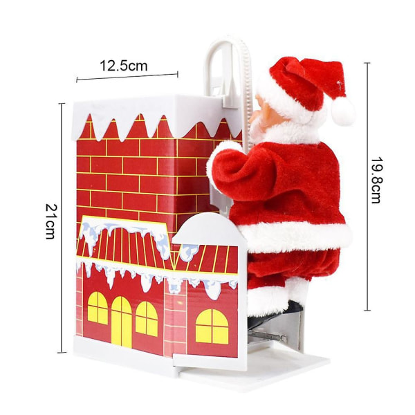 Joulupukki kiipeilevä savupiippunukke, joulusähkönukke, musiikkia joulusisustukseen lapsille lahjat
