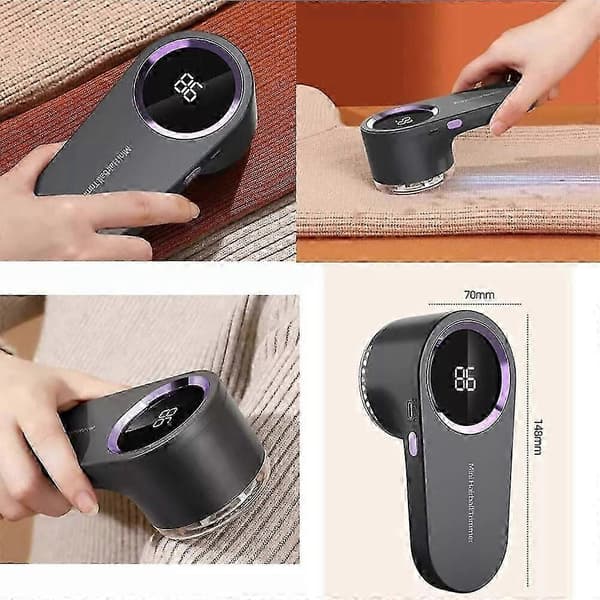 Elektrisk fnugfjerner genopladelig bobble stofshaver til tøj NY white