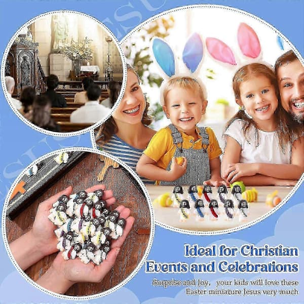 25/100 kpl Mini Jeesus-hahmoja Jeesus rakastaa sinua Jeesus-leluja Pieni Jeesus 25PCS