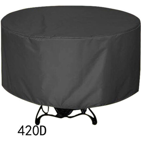 Puutarhakalusteiden cover, pyöreä pöytäkalusteen cover, 420D, 130*71cm