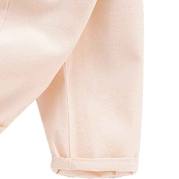 Børne Joggingbukser Casual Fitted Blød Elastisk Talje Ankel Længde Beige Størrelse 90